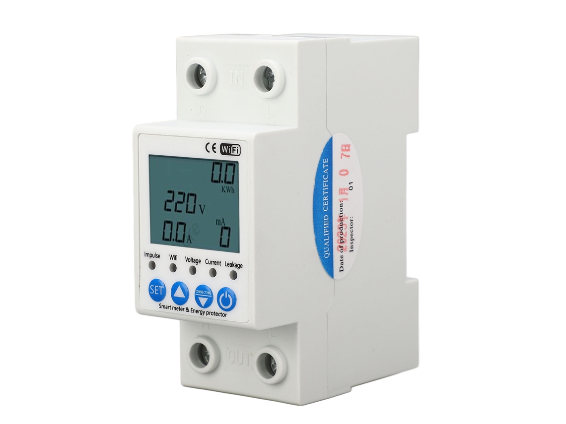 Interruptor Inteligente WiFi com Proteção contra Vazamentos, 220V, 63A