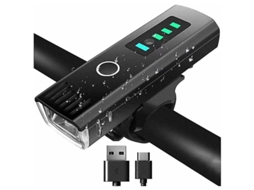 Lampada Bicicleta 1000lumens 2200mah Ipx5 Usb Recarregavel Preta Yizhood