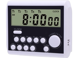 Temporizador De Cozinha Com Contagem Regressiva 5 Canais Digital