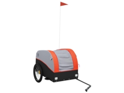Reboque de Carga para Bicicleta Vida Xl Ferro Preto e Laranja 45 kg VIDAXL