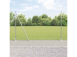 Vidaxl Cerca Hexagonal Com Base De Concreto 10 X 1,6 M Aço Galvanizado