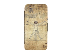 Capa Flip Para Iphone 17 Com O Homem Vitruviano