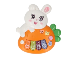 Ats brinquedo Piano para Bebê com Teclado Animado, Bonito Órgão Eletrônico Educativo Musical para Meninos e Meninas Laranja
