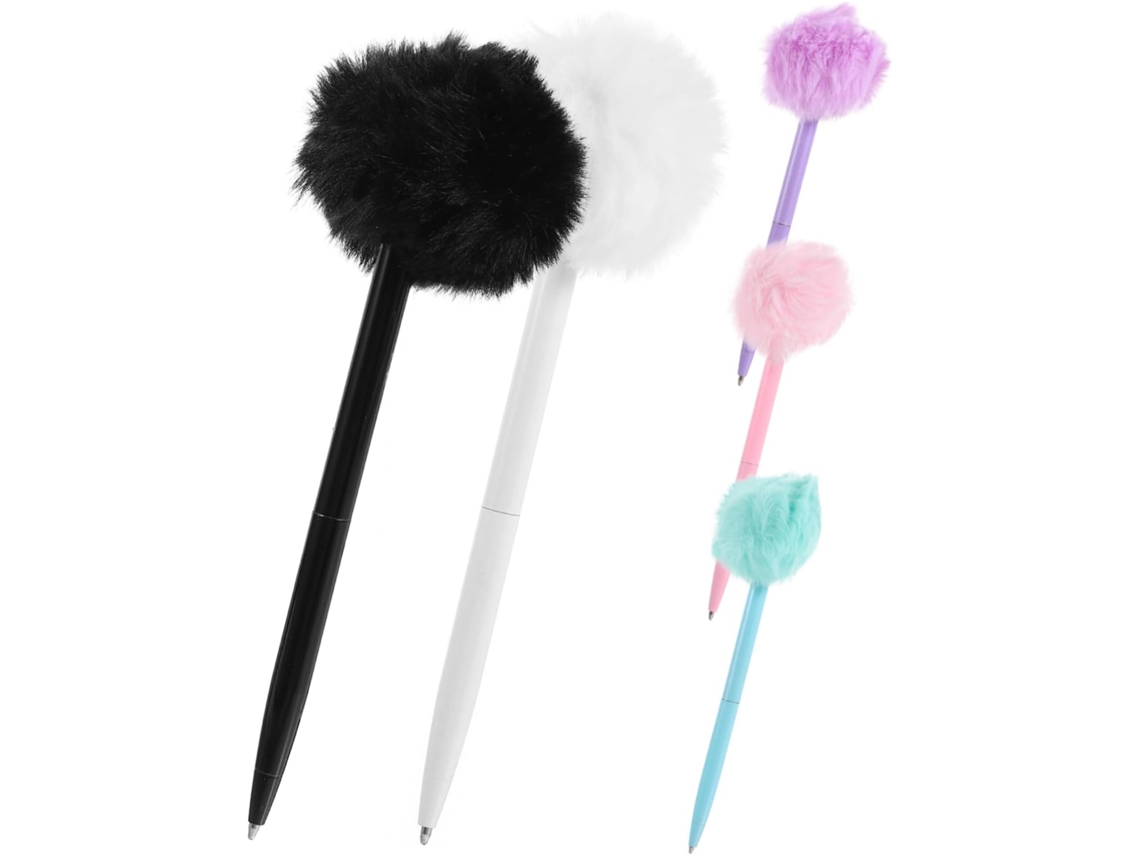 Conjunto De 5 Canetas Esferográficas Pelúcia Nuobesty Para