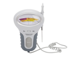 Testador profissional de qualidade da água para piscinas e spas, mede pH e cloro, portátil.