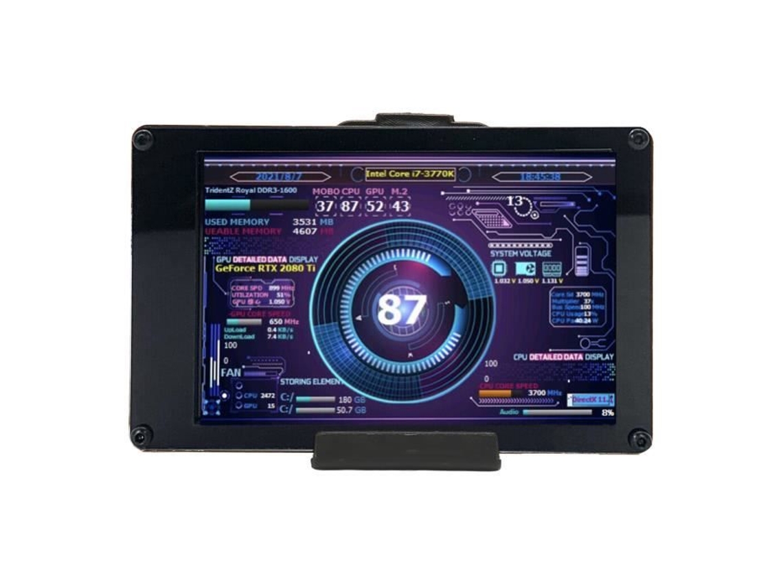 HURRISE Monitor de Dados Cpu Pc Mini Usb Ips Monitor 3.5 Polegada Aida64 Cpu Gpu Pc Sensor Painel Projetor de Vídeo