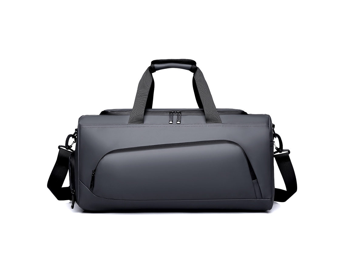 Bolsa de Ginástica MDUG com divisórias para itens molhados e secos, grande capacidade (cinza)