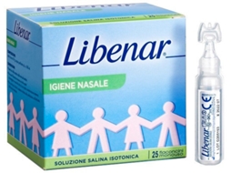 Solução Salina Isotônica 0,9 Libenar Para Higiene Nasal 25 Frascos Monouso X 5 Ml Libenar