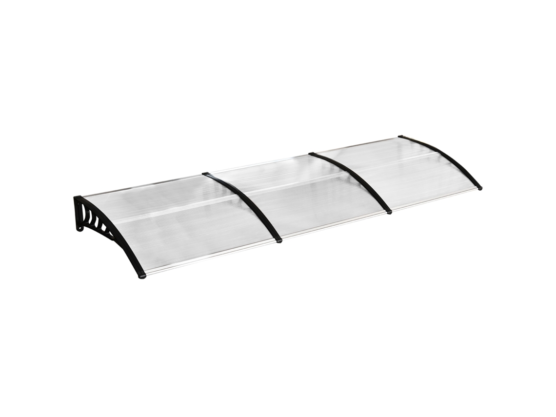 Toldo Porta Entrada 90x295cm Inclinado Uv Policarbonato VELTRIX
