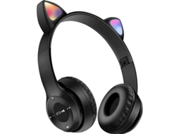 Fones De Ouvido P47m Bluetooth Compatíveis Com Fones De Ouvido Luminosos Com Orelhas De Gatinho Casuais Aquaforge