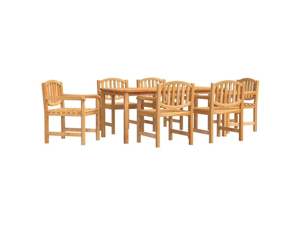Maison Exclusive - Conjunto De Jantar Para Jardim 7 Pcs Madeira De Teca Maciça