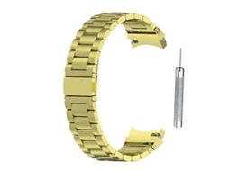Pulseira De Relógio De Aço Inoxidável Durável, Com Acabamento Fino E Suave Para A Pele Para Samsung Galaxy Watch4/watch4 Classic Jikaix Olysi Shop