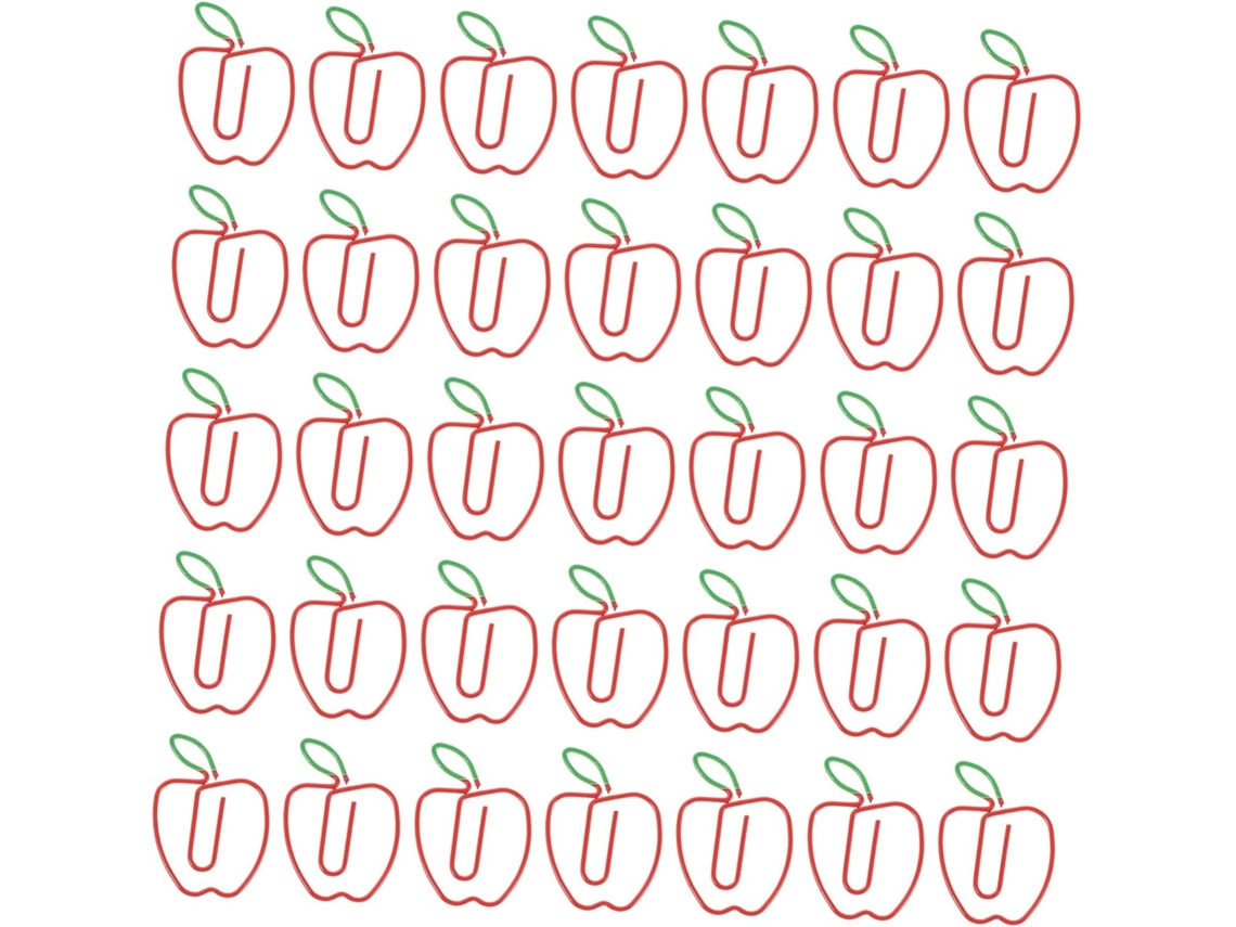 100-clipes De Papel Metálicos Em Formato Maçã