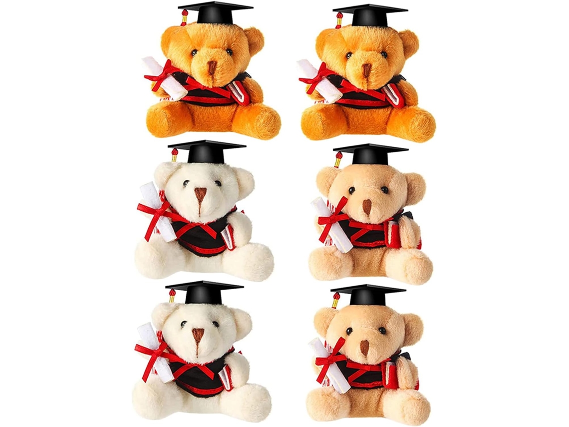 Conjunto De 6 Chaveiros Decorativos Ursinho Pelúcia, Pequenos E