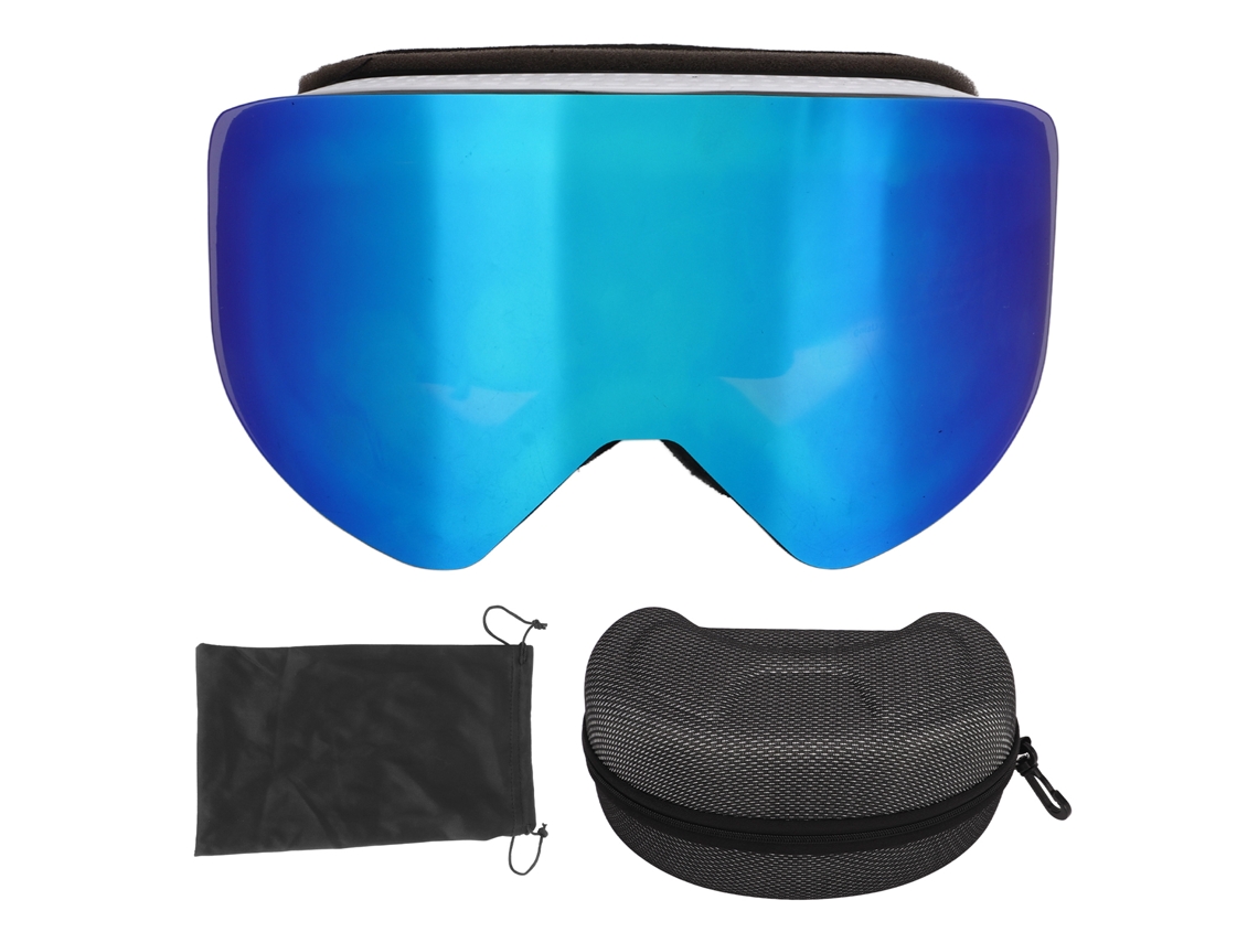 2026-gafas De Esquí Com Lente Magnética Antideslumbrante Antiniebla Proteção Uv Para Snowboard Outdoor Marco Preto Lente Azul