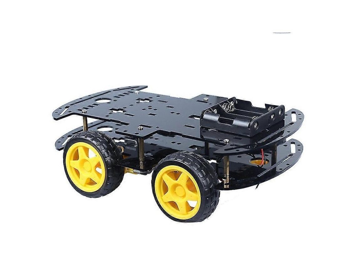 Kit De Chassi De Carro Robô Inteligente 4wd Tscinbuny Compatível Com Android Para Montagem Preto
