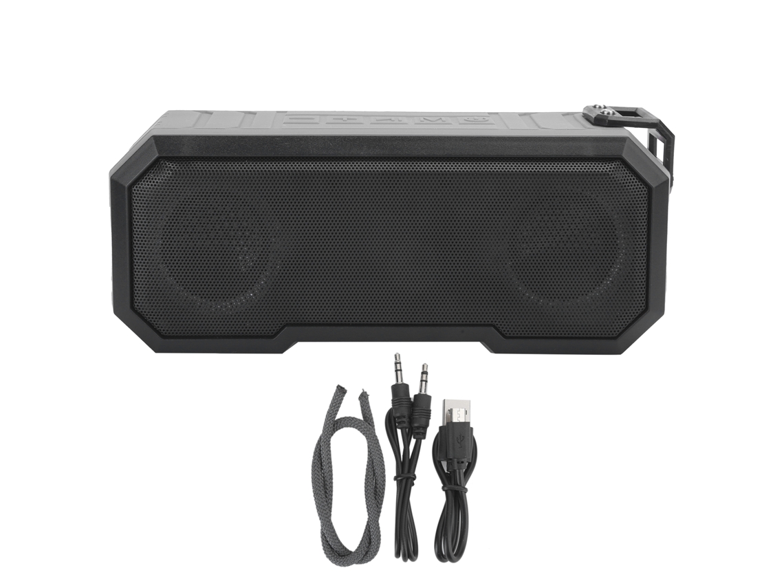 Caixa De Som Portátil Stereo Hifi Com Usb E Entrada 3.5mm