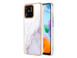 Capa Dupla Face Imd Com Efeito Mármore Eletrogalvanizado Para Xiaomi Redmi 10c