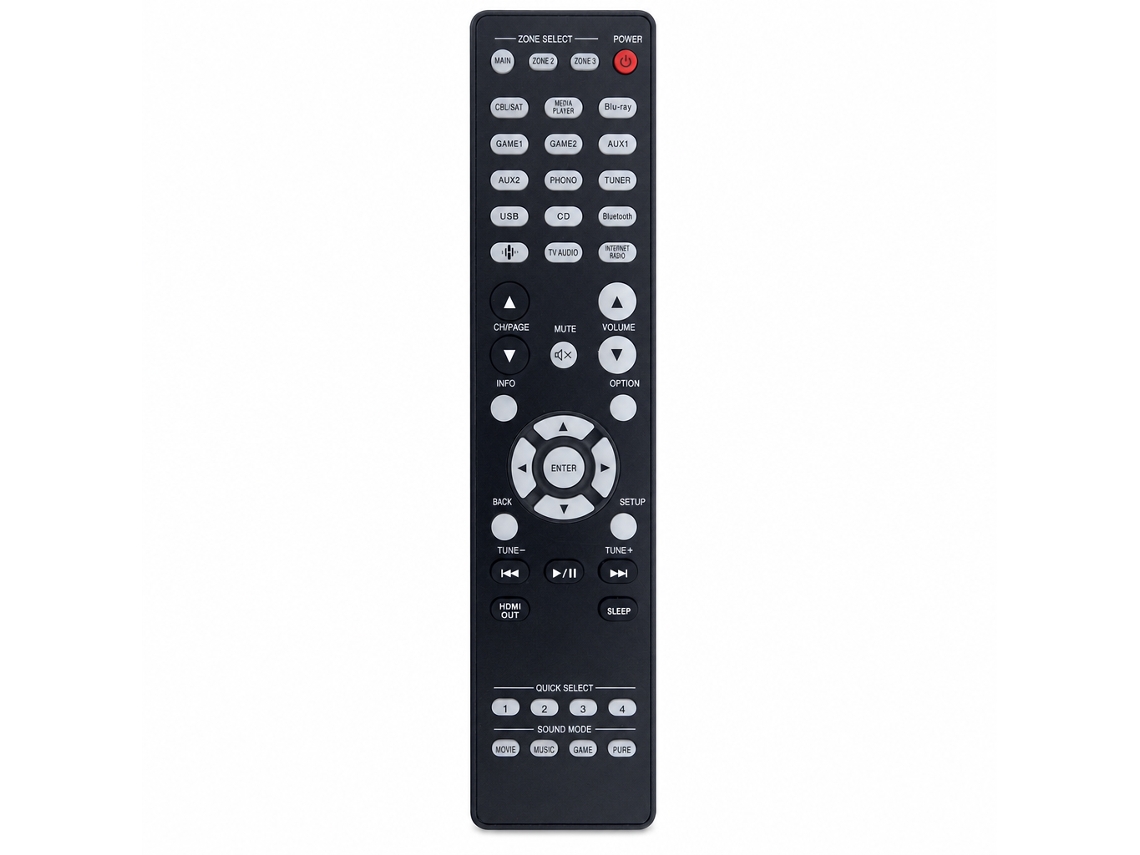 Telecomando Compatível Com Amplificador Av Denon Rc-1256_zhd
