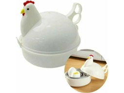Panela Para Cozinhar Ovos Em Formato De Galinha, Própria Para Micro, Ondas, Com Capacidade Para 4 Ovos
