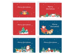 Conjunto de Cartões de Natal com Mensagem e Adesivos para Envelope NEVEANCE
