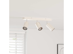 Vidaxl Foco De Teto Com Holofotes Níquel 38 X 6 X 16 Cm Metal