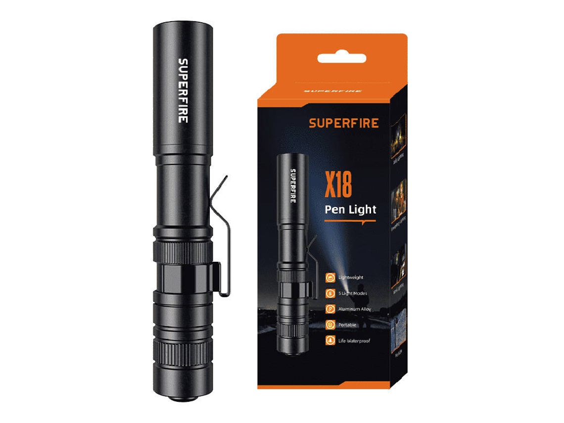 Lanterna Led Superfire X18 Para Camping E Pesca Com Alto Brilho 121lm