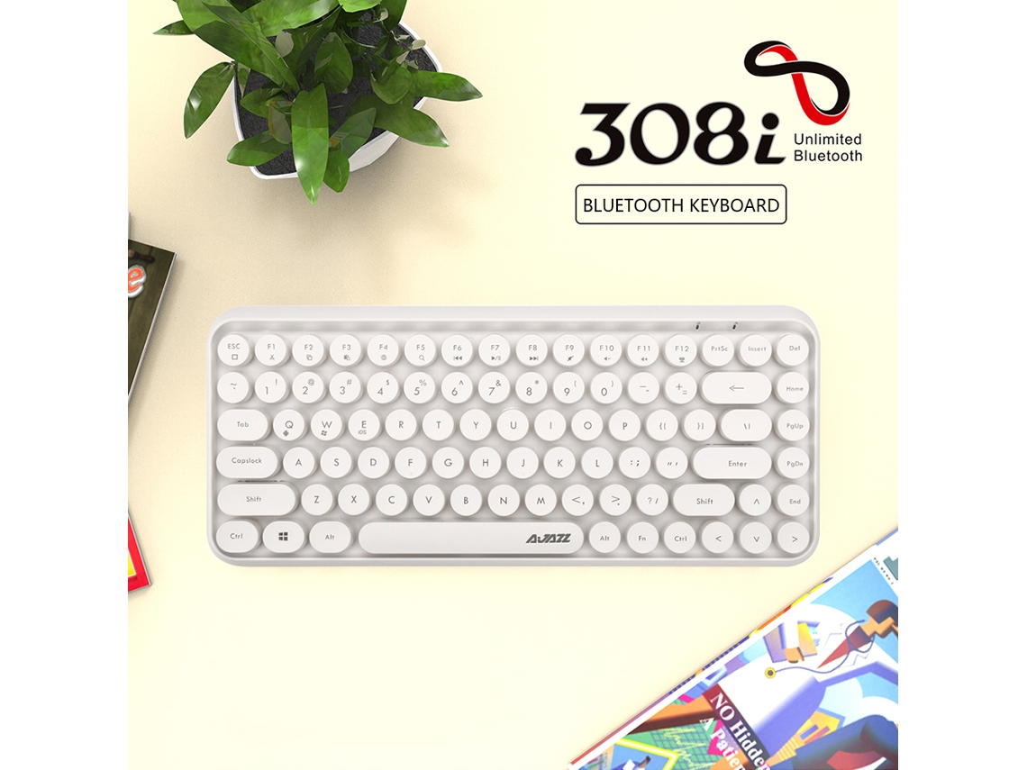 Teclado LAXISCREED Bt 84 Teclas Branco