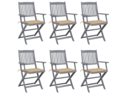 Folding Chair, Folding Chairs Vidaxl Bege Madeira De Acácia (n/a)