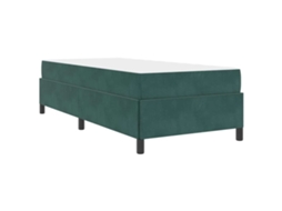 Conjunto 1 Estrutura Da Cama Vidaxl Verde Tecido (100 X 200 Cm)