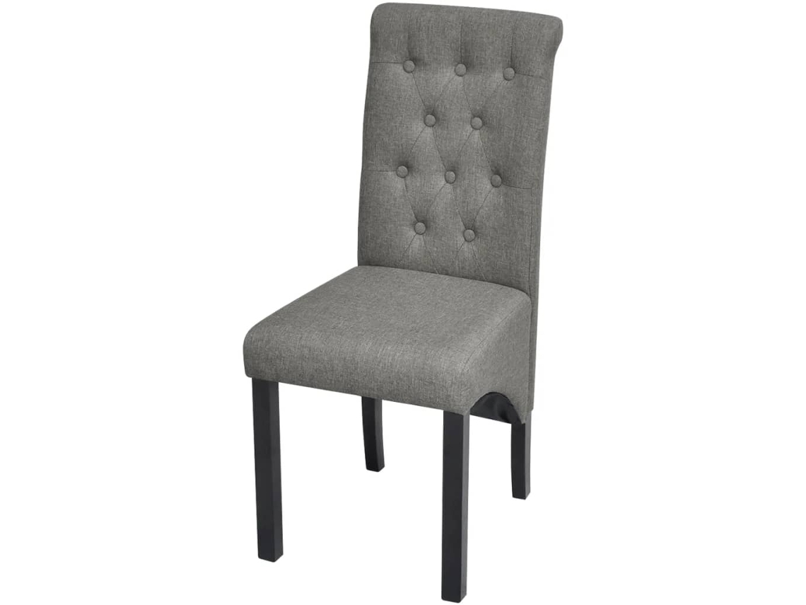 Cadeiras de Jantar 2 Pcs Tecido Cinzento Claro MAISON EXCLUSIVE