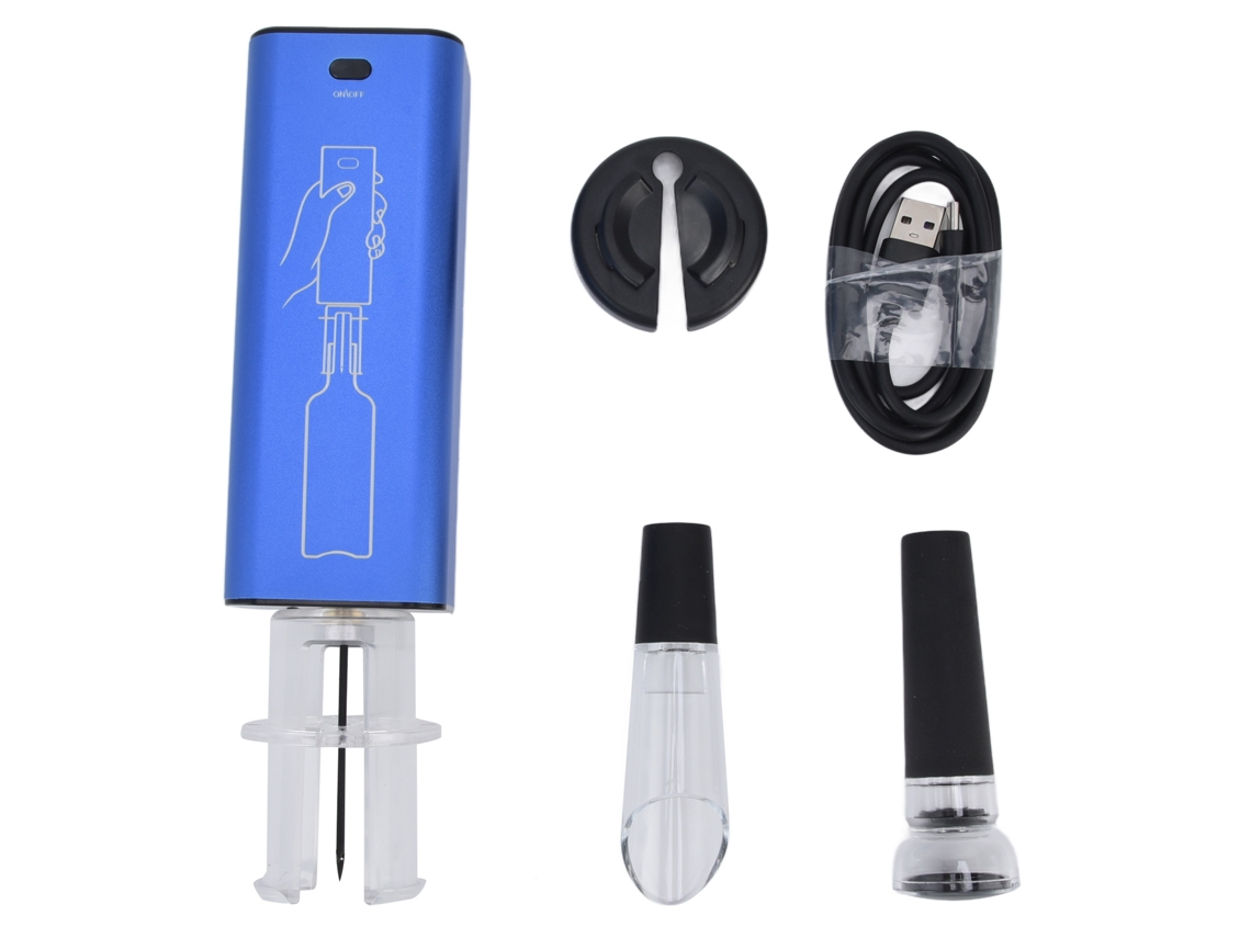 Abridor De Vinho Elétrico Em Liga Alumínio Com Carregamento Usb, Saca-rolhas Automático E Cortador Lacre, Ideal Para Festas Restau-aquaforge