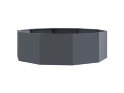 Conjunto 1 Vaso De Jardim Vidaxl Antracite Aço (120 X 120 X 35 Cm)