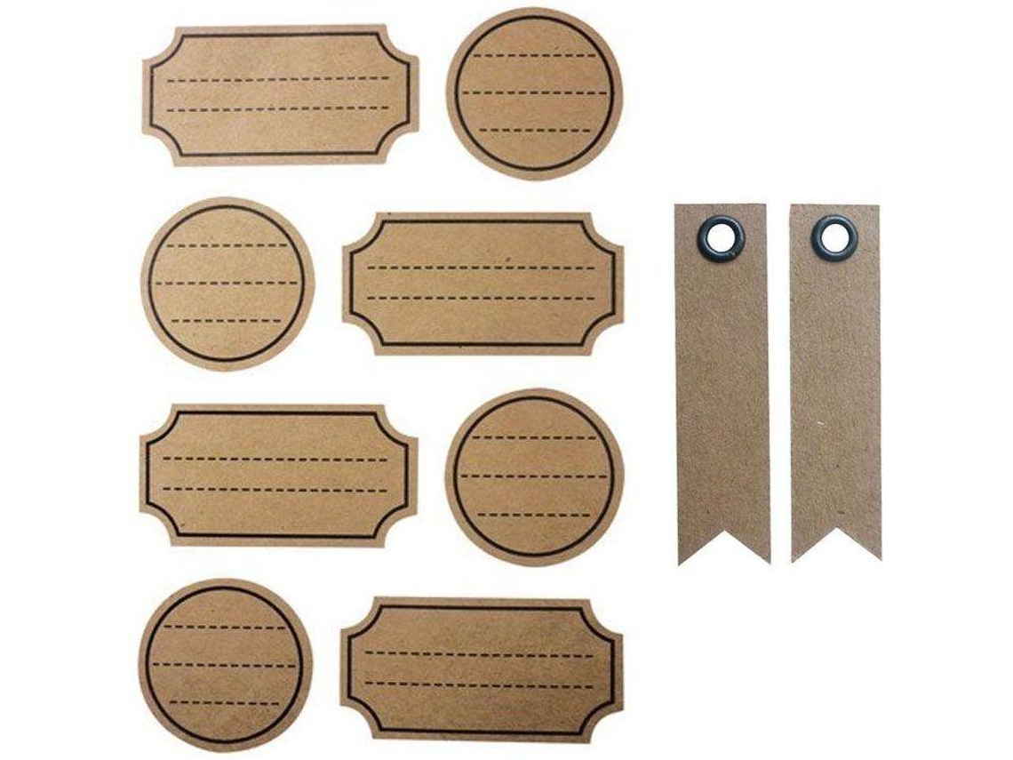 Adesivos + Etiquetas GRAINE CRÉATIVE Kraft com Ponteado