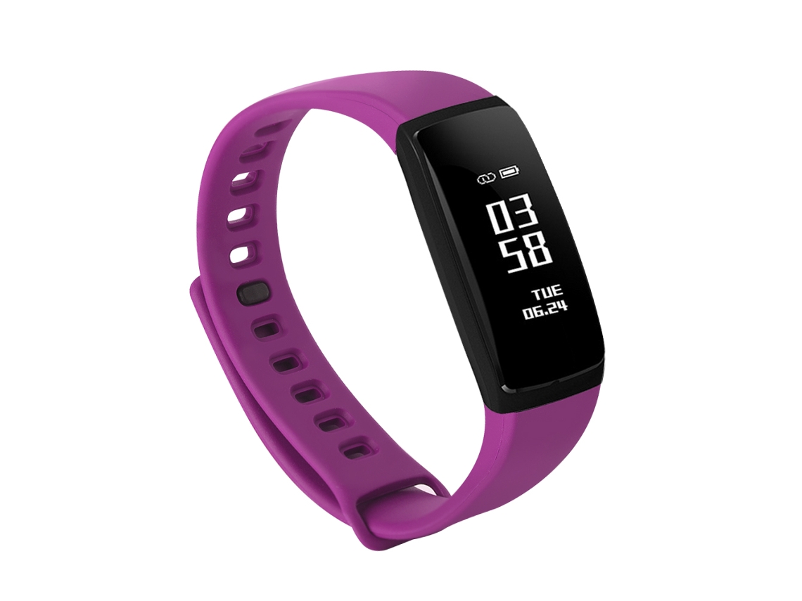 Pulseira Inteligente V07s Vermelha: Monitora Frequência Cardíaca e Pressão Arterial. EOOCOO