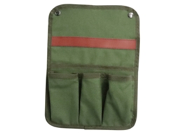 Bolsa Organizadora Suspensa Com Bolsos Para Cama Hospitalar Em Lona Verde Oliva