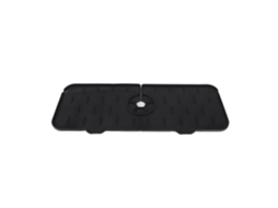 Toalha absorvente de silicone para torneira lavável reutilizável coletor de água cozinha banheiro RV preto
