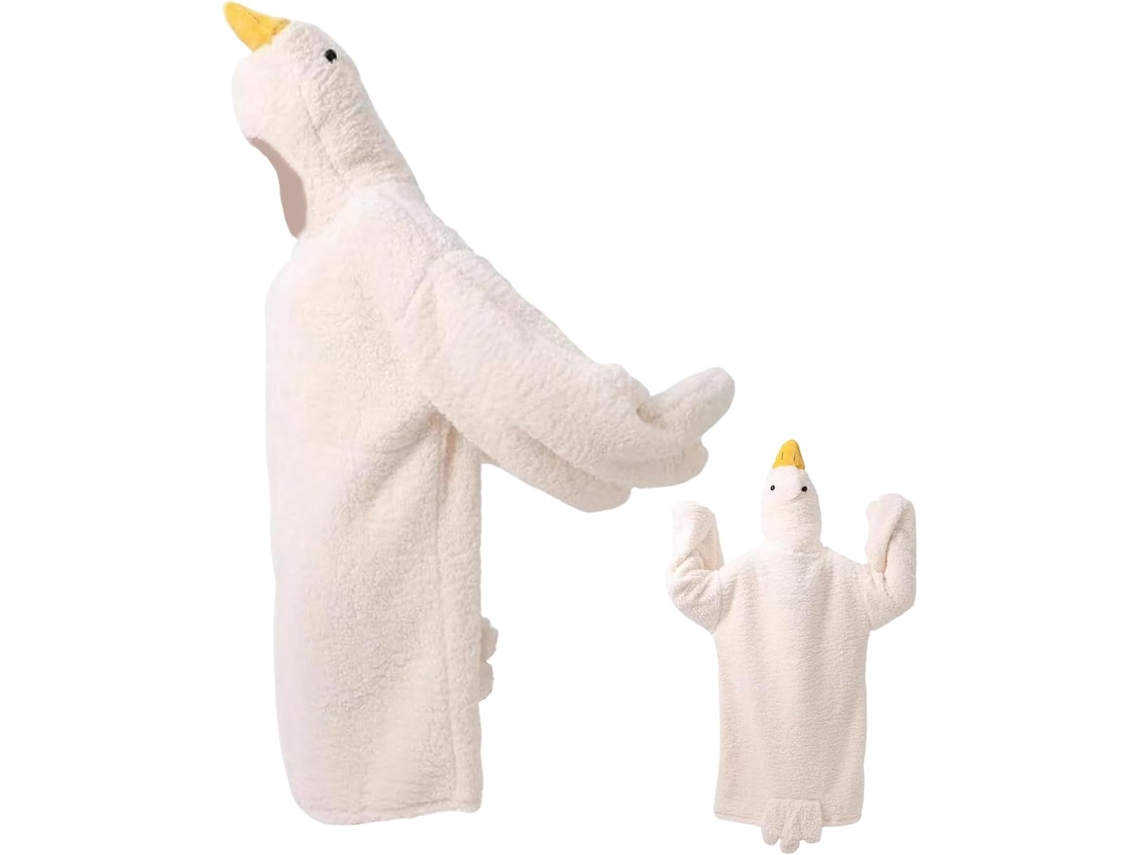 Pijama Quentinho com Capuz em Formato de Ganso, Macio e Confortável para Mulheres, Homens, Adultos CHABERLU