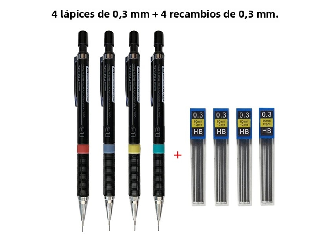 Lapiseira Mecânica com Grafite Substituível e Troca Automática de Cerdas. MDUG (0,3 Mm)