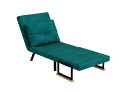 Poltrona-cama 3 Em 1 Com Encosto Reclinável Em 5 Posições E Almofada, 63x73x81 Cm, Verde