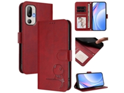 Capa De Couro Com Estampa Rfid E Cordão Para Htc U24 Pro Da Litter Panda
