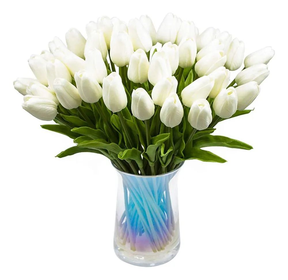 Novas 30 Unidades De Flores De Tulipa Real Toque Tulivayotoy