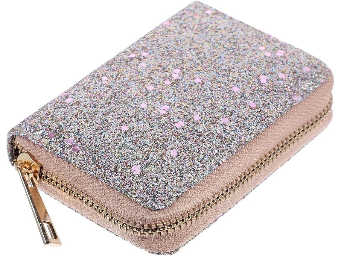 Porta-moedas Feminino Com Zíper, Compacto, Em Couro Pu