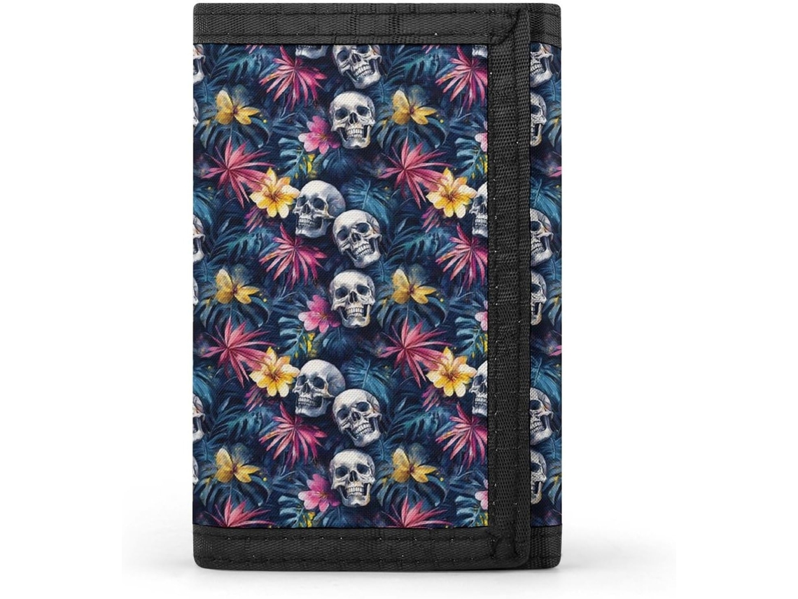 Carteira Masculina com Estampa Floral S/MARCA