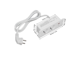 Tomada Embutida 2 Tomadas Com Portas Usb Pd20w 1.5m