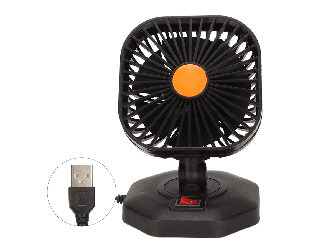 Ventilador de mesa portátil, silencioso, ajustável, USB para casa, escritório e carro