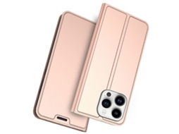 Capa Para Iphone 13 Pro Pele Sintética Magnética Com Porta-cartões Rosa