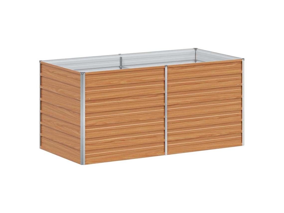 Conjunto 1 Cama De Jardim Vidaxl Castanho Aço (160 X 80 X 77 Cm)