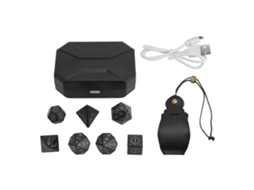 Aetheria 7 Dados Eletrônicos Led Recarregáveis com Compartimento de Carregamento para Rpg e Jogos de Mesa