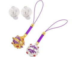 Conjunto de 2 elegantes chaveiros decorativos em cobre com difusor de óleos essenciais.